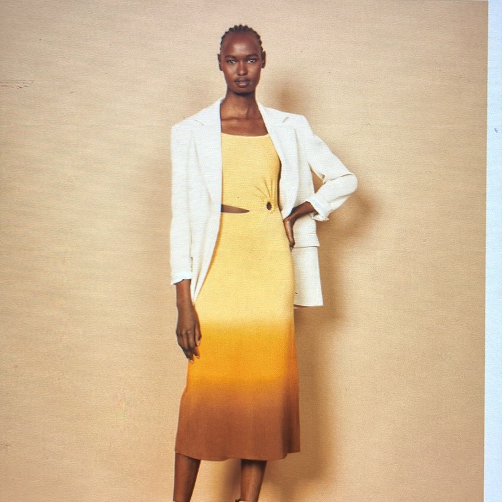 SANDRO Tie-dye dress - Tones of umber